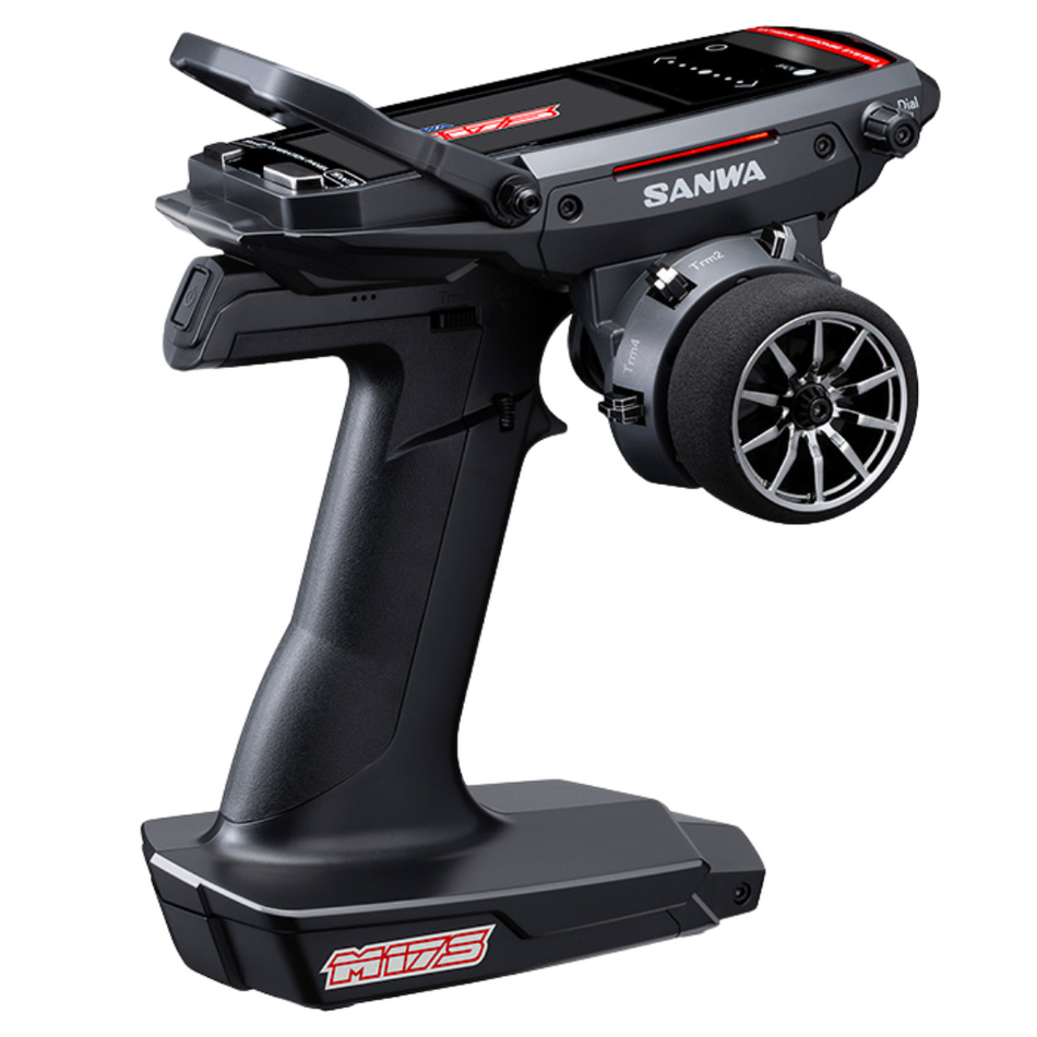 Sanwa M17S FH5U 4-Channel Transmitter System Black X2 Receivers SNW107A41384A