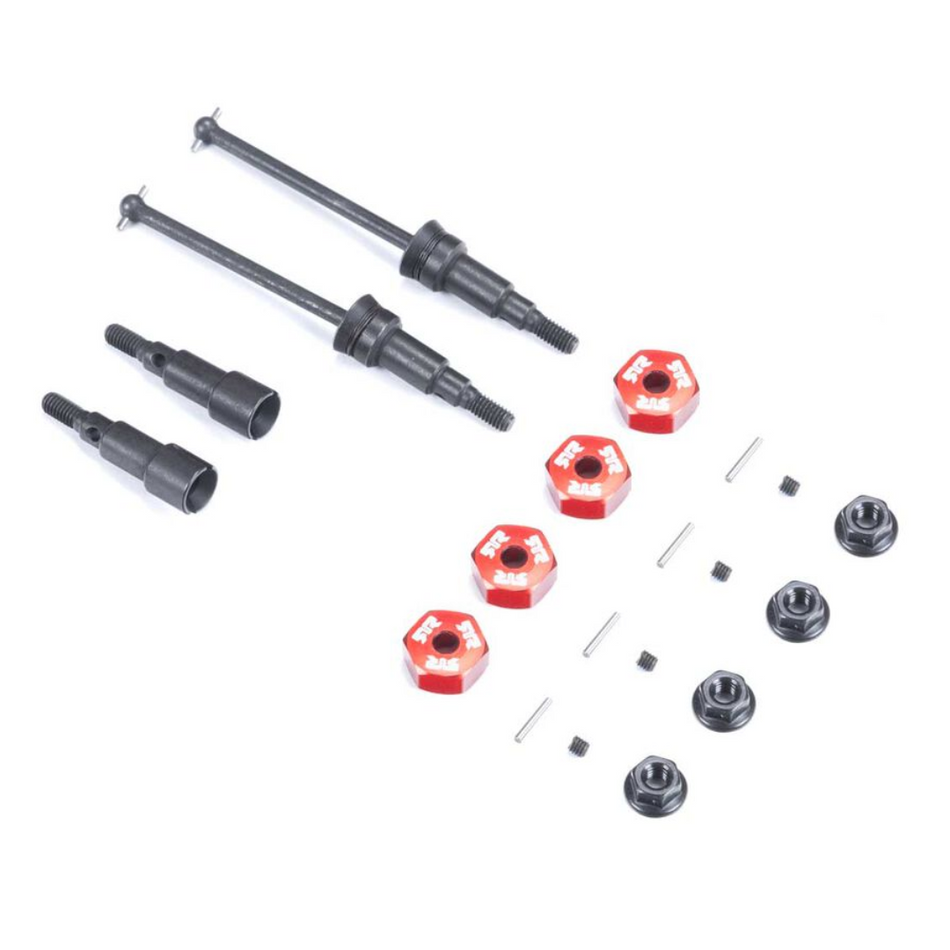 ARRMA Metal CVD Driveshaft Set Red Aluminium Hexes Suits 1/16 GROM ARA311198