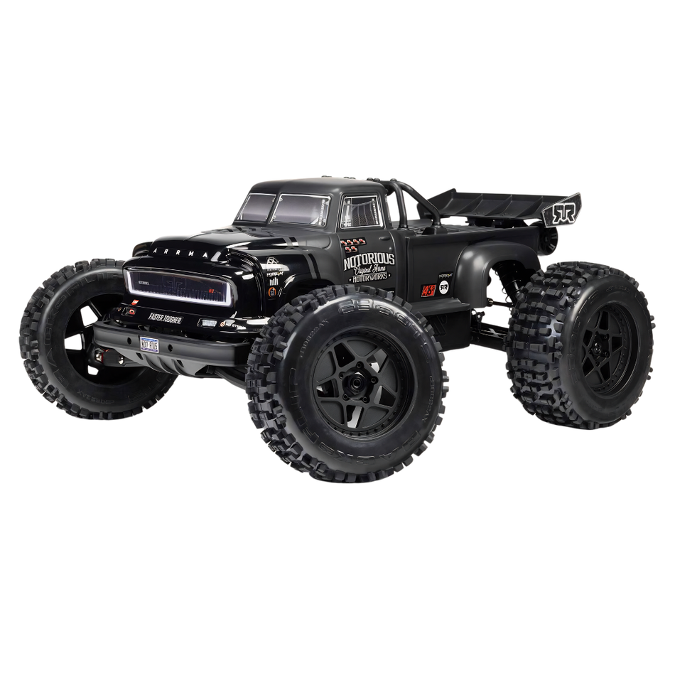 ARRMA NOTORIOUS 6S 4X4 RTR Brushless Stunt Truck Black 8611V6T1