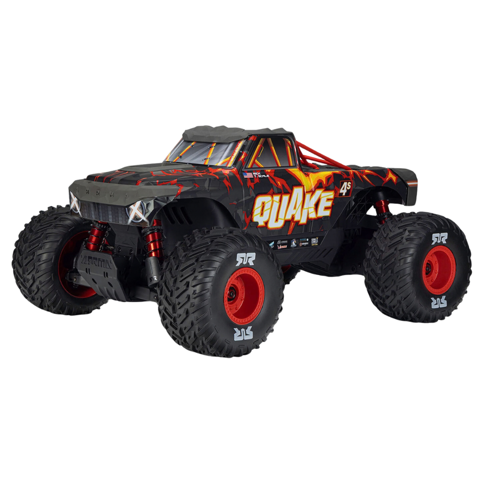 ARRMA QUAKE 4S DSC RC Monster Truck 1/8 Brushless 4WD RTR Black/Red ARA4437T1