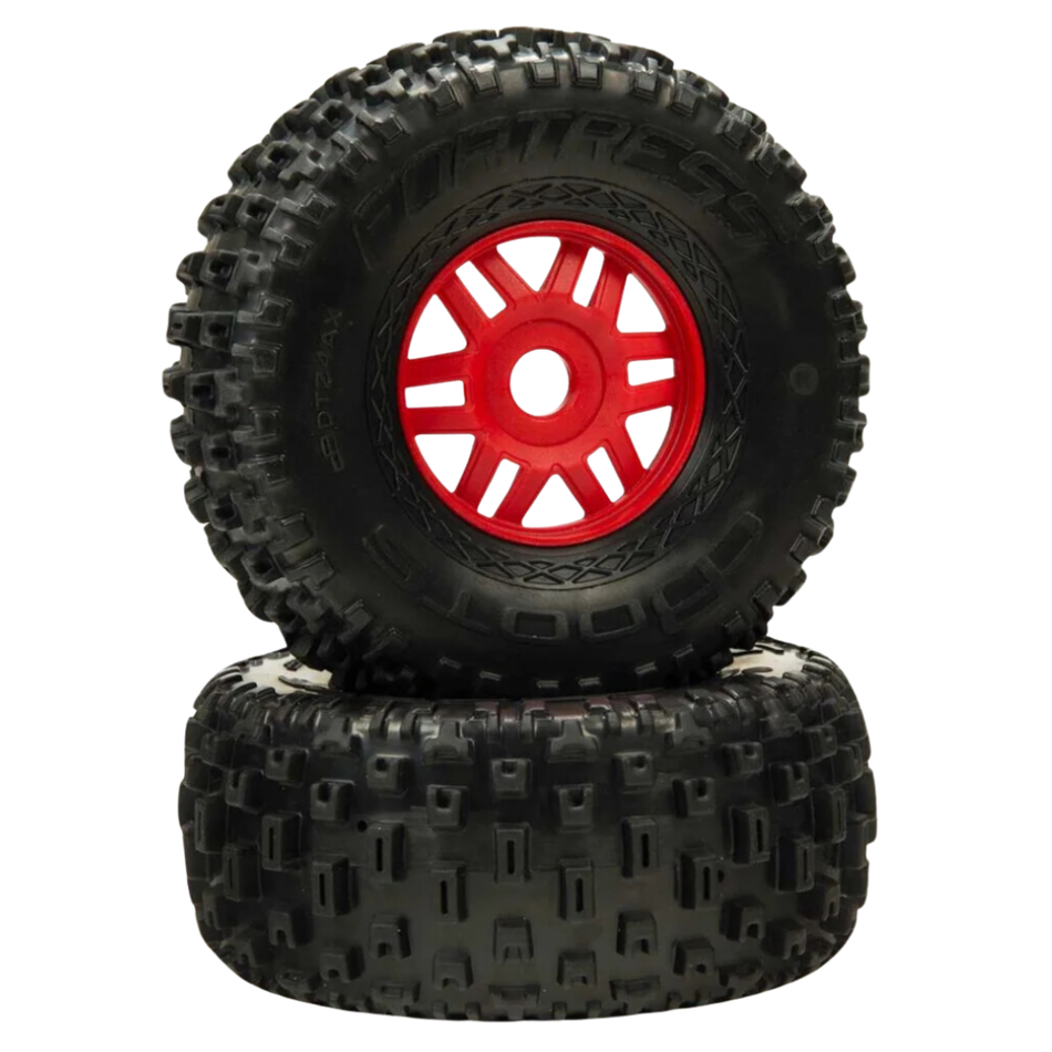 ARRMA dBoots Fortress Tyres Wheels 17mm Red Mojave 2pcs AR550065