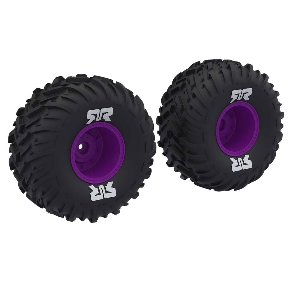 ARRMA dBoots Cut Chevron MT Tyre Set Glued Purple A2576