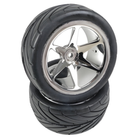 Absima 1/10 Buggy Rear Wheel Set Chrome 6 Spoke Street 2pcs AB2500021