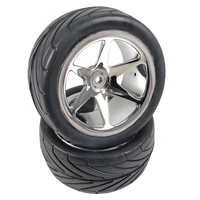 Absima 1/10 Buggy Rear Wheel Tyre Set Chrome 6 Spoke 2pcs 2500020