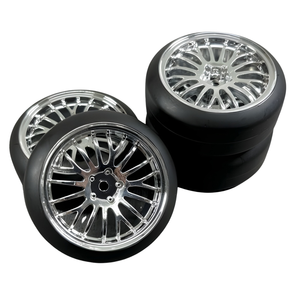 Absima 1/10 Drift Wheel Set The Pimp Chrome 4pcs AB2510053