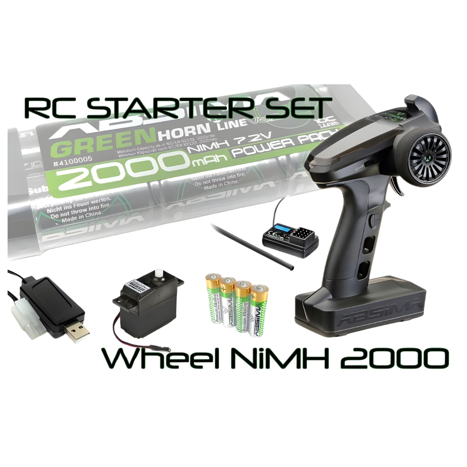 Absima RC Starter Set Electronics Pack For RC Car Kits Tamiya/Kyosho AB2200012