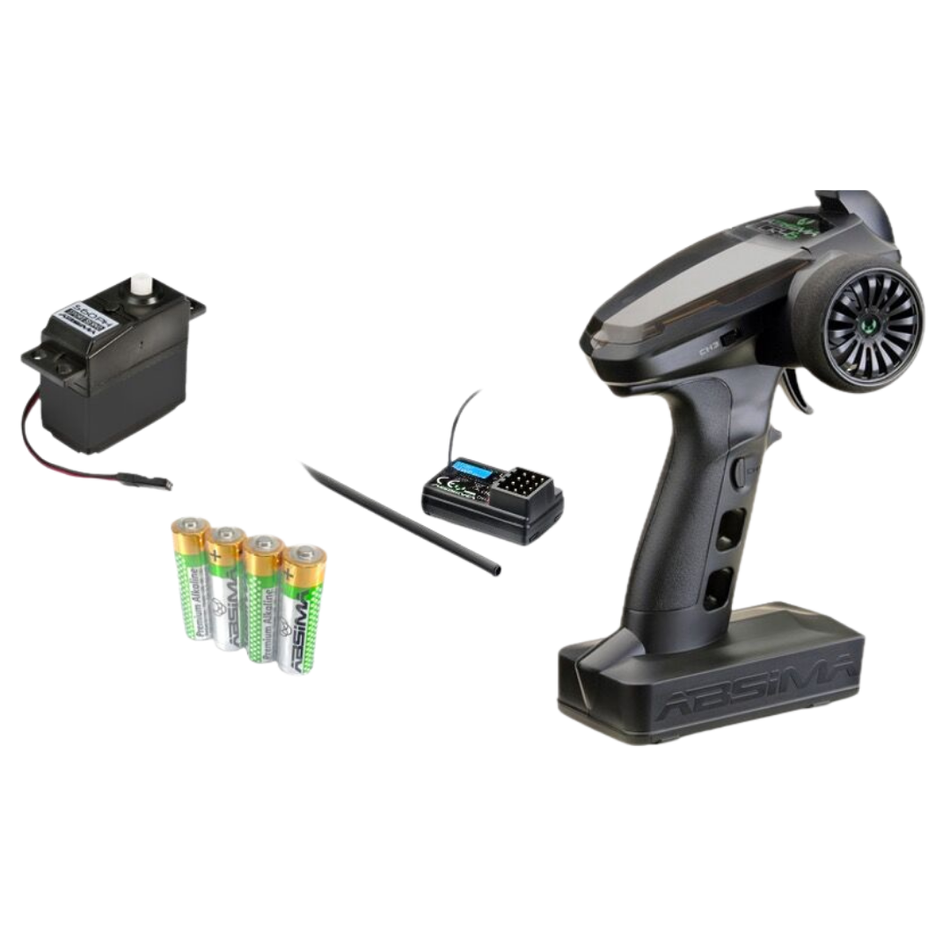 Absima Wheel Basic RC Starter Set CR4S-V2 2.4GHz Radio 6kg Servo AB2200010