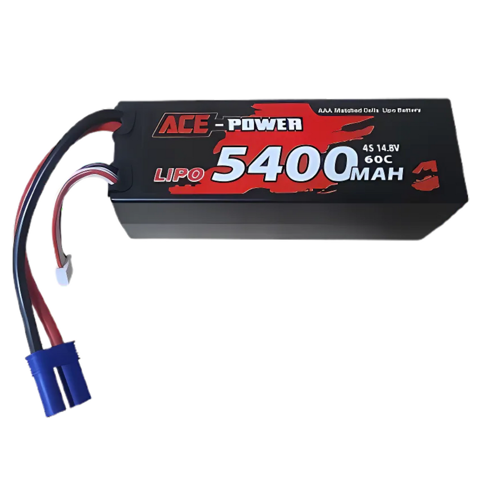 Ace Power 5400mAh 14.8v 4s Hard Case 60c w/ EC5 Connector ACE5400HC604EC5