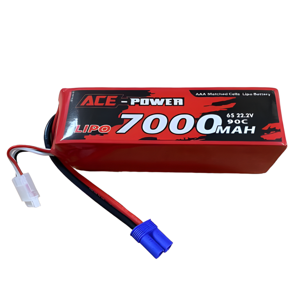 Ace Power 6S 22.2v 7000mAh 90C LiPo Battery Soft Case EC5