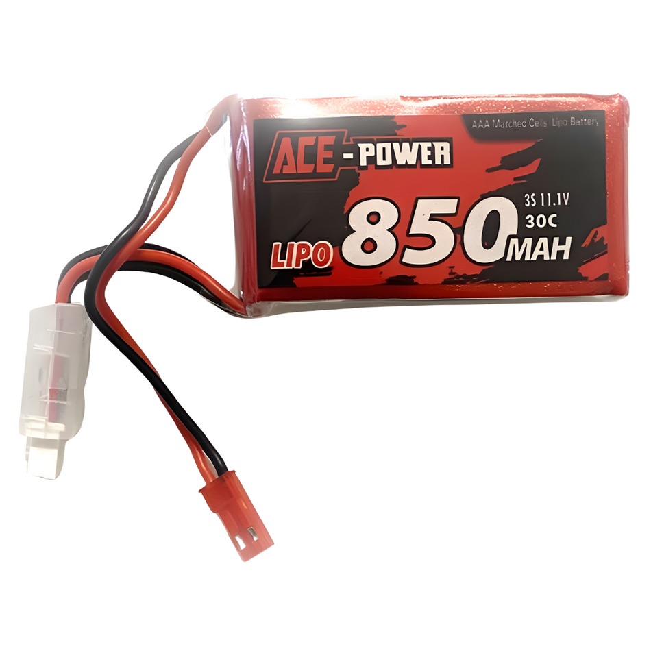 Ace Power 850mAh 11.1V 30C Lipo Soft Case Battery w/ JST Plug ACE850SC303SJST