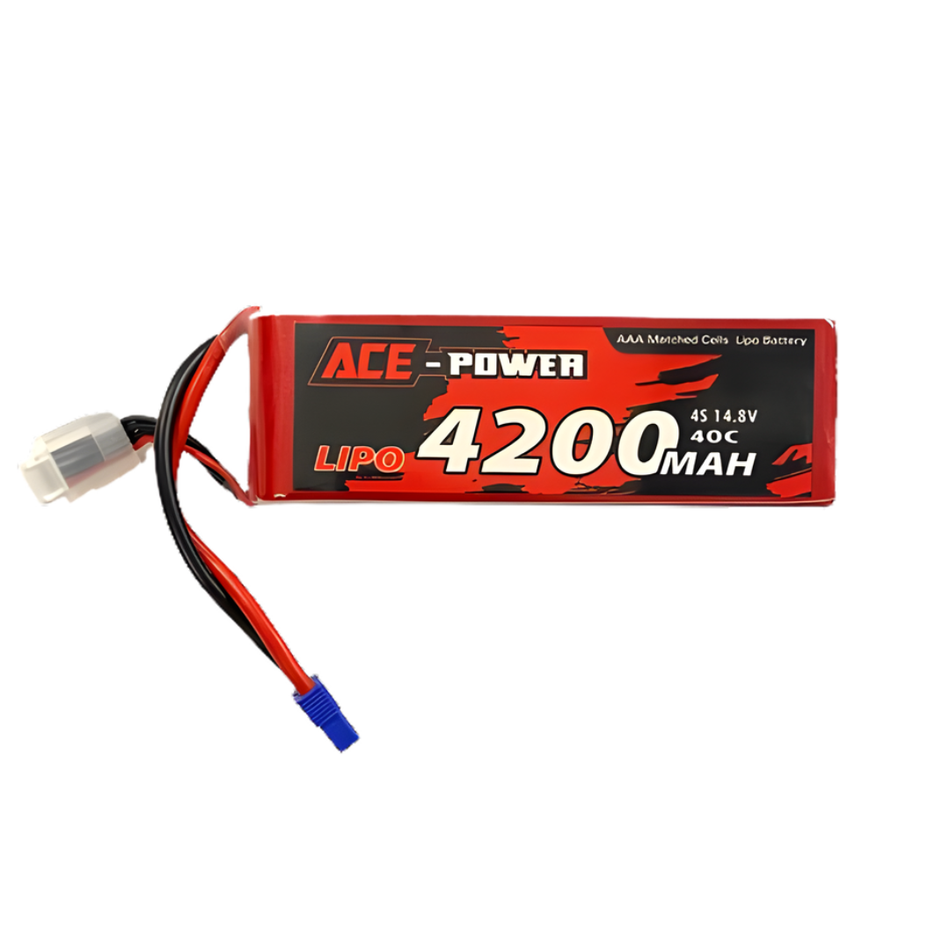 Ace Power 4200mAh 4S 40C LiPo Battery EC3 Plug ACE4200SC404SEC3