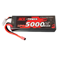 Ace Power 5000mAh 2S 50C LiPo Battery Deans Plug ACE5000HC502SDEAN