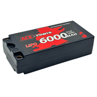 Ace Power 6000mAh 2S HV 7.6V 100C LiPo Shorty Battery Deans ACE6000HC1002SDEAN