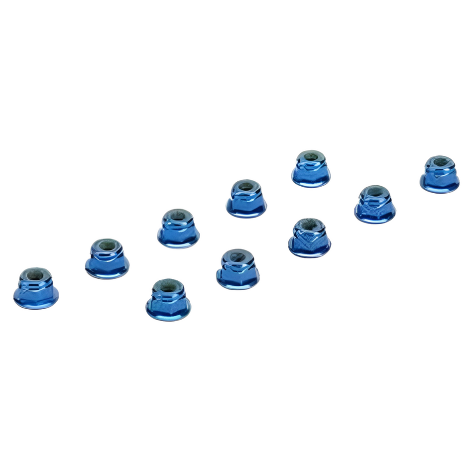 Alpha Aluminium M4 Flange Nut (Blue) 10pc ALP-MP05-220301