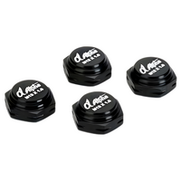 Alpha Serrated Cap Nut M12x1.0 Black Aluminium 4pcs ALP-AP-X000012