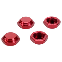 Alpha Serrated Cap Nuts M12x1.0 Red Aluminium 4pcs ALP-MP05-260101