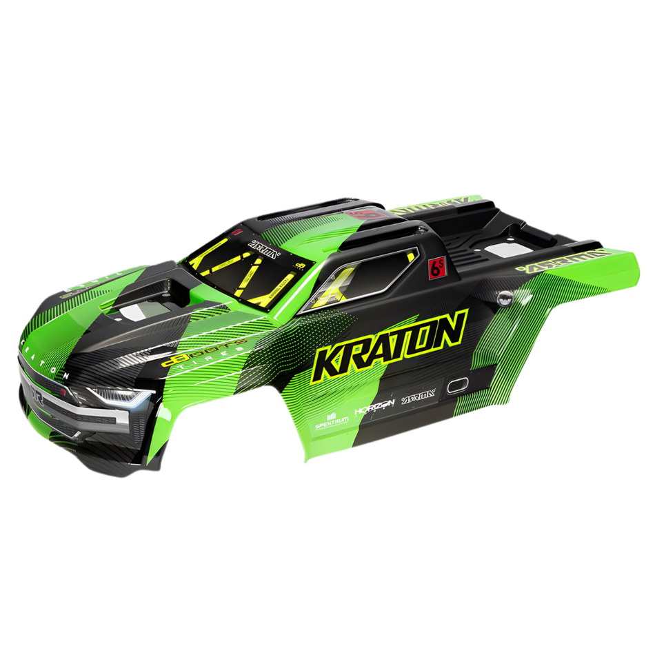 Arrma Kraton 6S BLX V6 1/8 Painted Body - Green Black ARA-3008