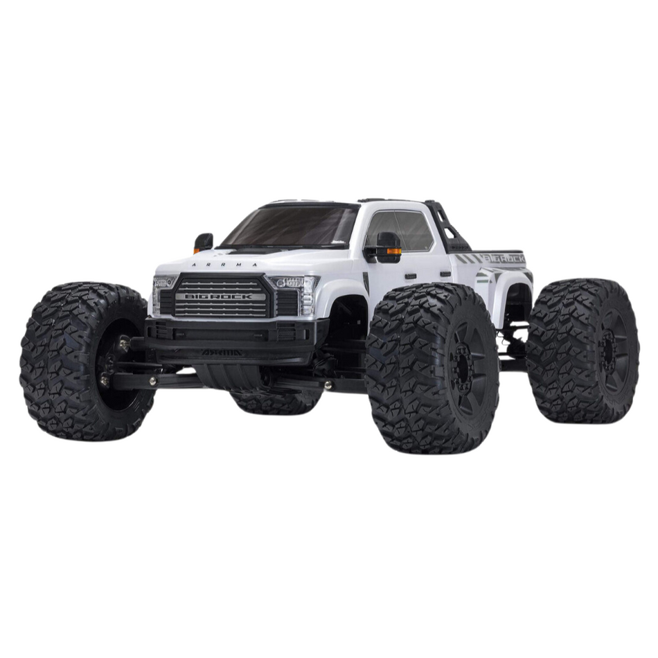 Arrma Big Rock 6S 4WD BLX 1/7 RC Monster Truck RTR, White, ARA7612T3