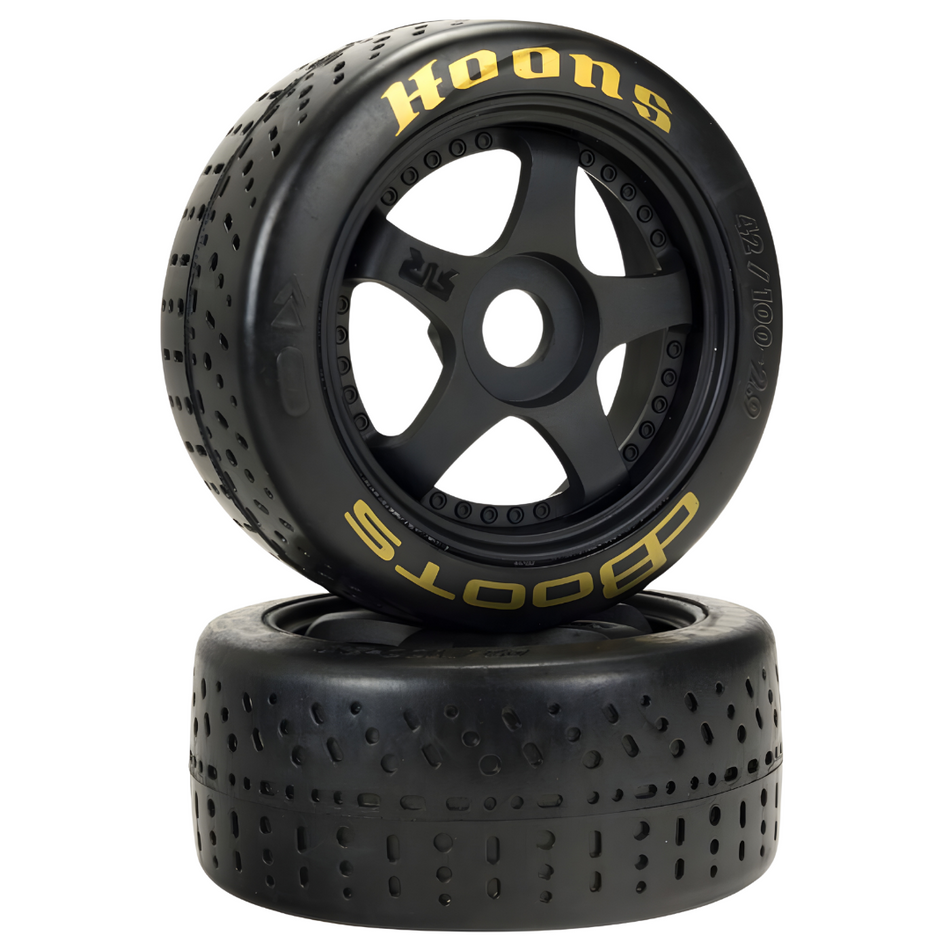 Arrma Dboots Hoons 42/100 2.9 Gold Belted 5-Spoke Wheels and Tyres, AR550071