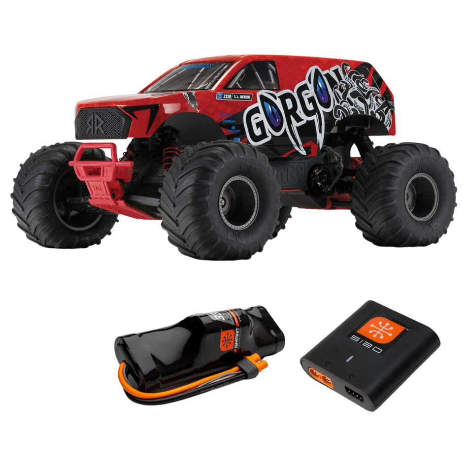 Arrma Gorgon 1/10 2WD Monster Truck RC RTR Red ARA3230ST2