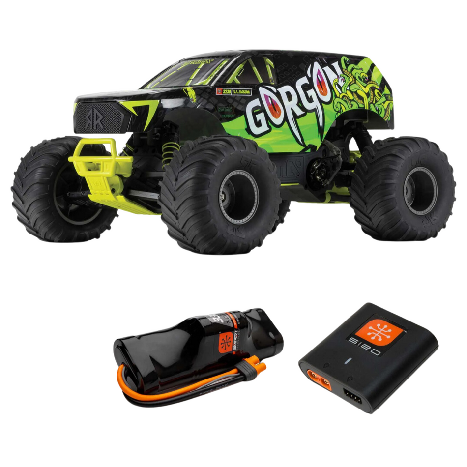 Arrma Gorgon 1/10 2WD Monster Truck RC RTR Yellow ARA3230ST1