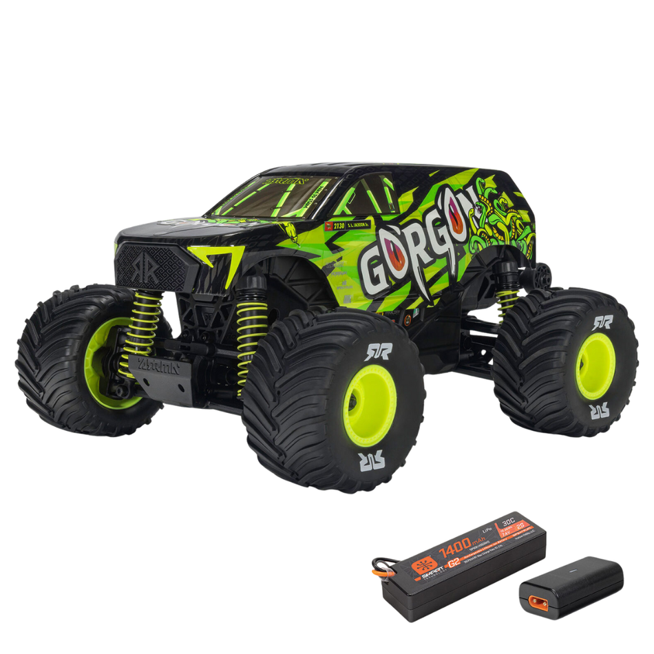 Arrma Gorgon Grom 1/16 4X4 RTR RC Brushed Monster Truck Yellow ARA2130T1