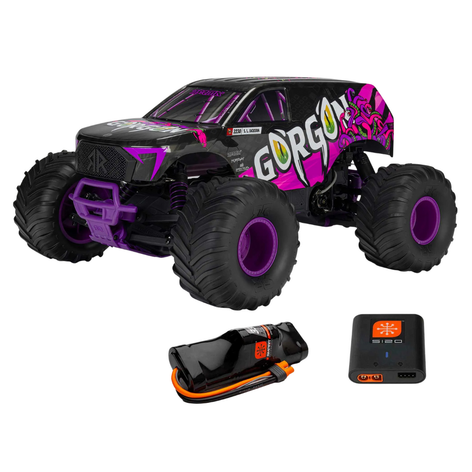 Arrma Gorgon MEGA 550 2WD RTR RC Monster Truck Purple ARA3230ST4