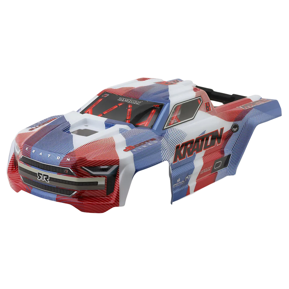 Arrma Kraton 6S BLX 1/8 Pre Painted Body Blue Red Replacement ARA-3009