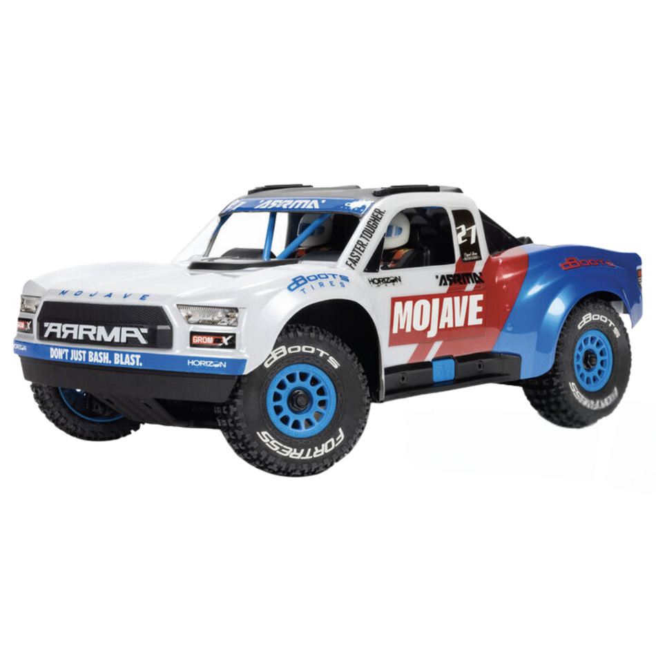 Arrma Mojave Grom 1/18 4X4 Desert Truck RC RTR White BLX ARA2304ST2