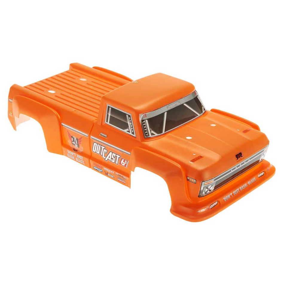 Arrma Outcast 6S Body Shell Pre-painted Orange 1/8 Truck AR406126