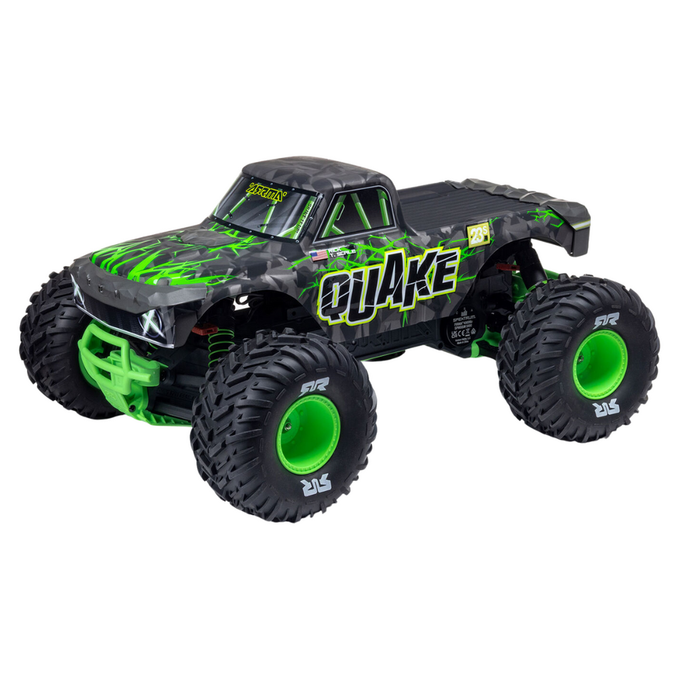 Arrma Quake 223S BLX 1/10 2WD RTR Monster Truck Green ARA3537T2