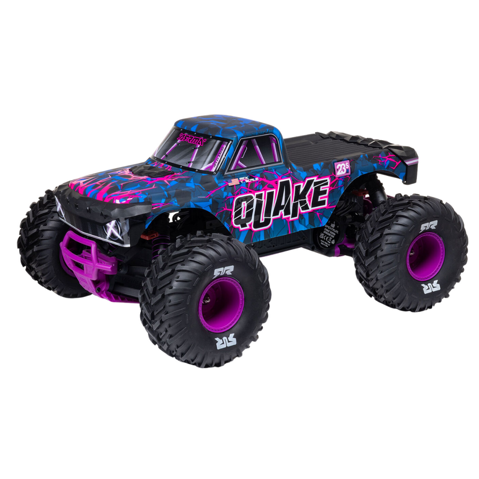 Arrma Quake 223S BLX 1/10 2WD RTR Monster Truck Purple ARA3537T3