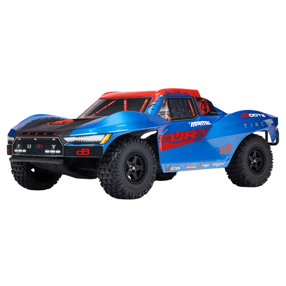 Arrma Fury 223S BLX 1/10 2WD RTR RC Short Course Truck Blue 3521T1