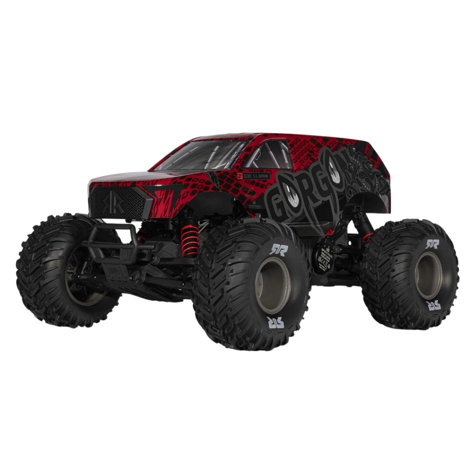 Arrma Gorgon 223S 1/10 2WD Brushless RC Monster Truck Red Black 3530T2