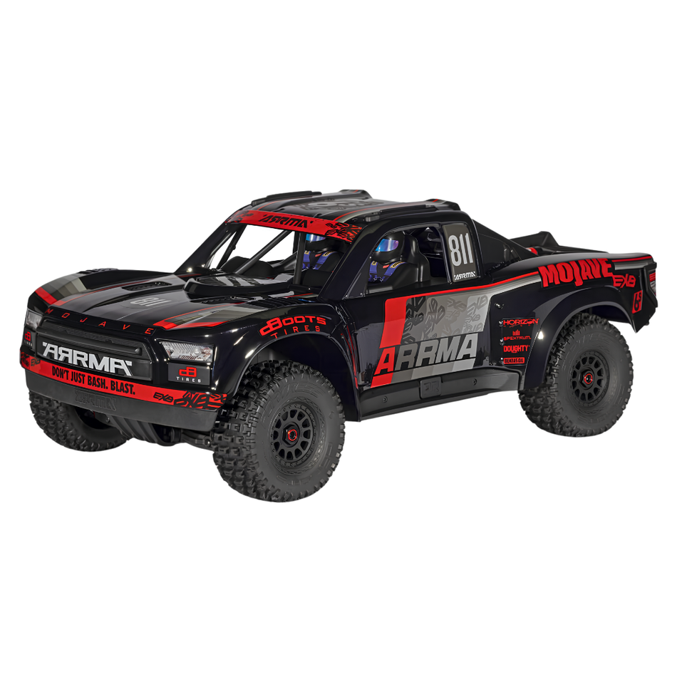 Arrma Mojave 6S EXB RC Desert Truck 1/7 4WD RTR Black Red ARA7704V3T1