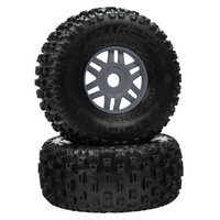 Arrma dBoots Fortress Wheels & Tyres 17mm Gun Metal Grey, Mojave 2pcs 550069