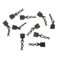 Axial 3mm Body Clips w/Black Tabs, 10pcs, SCX24 JLU AXI206000