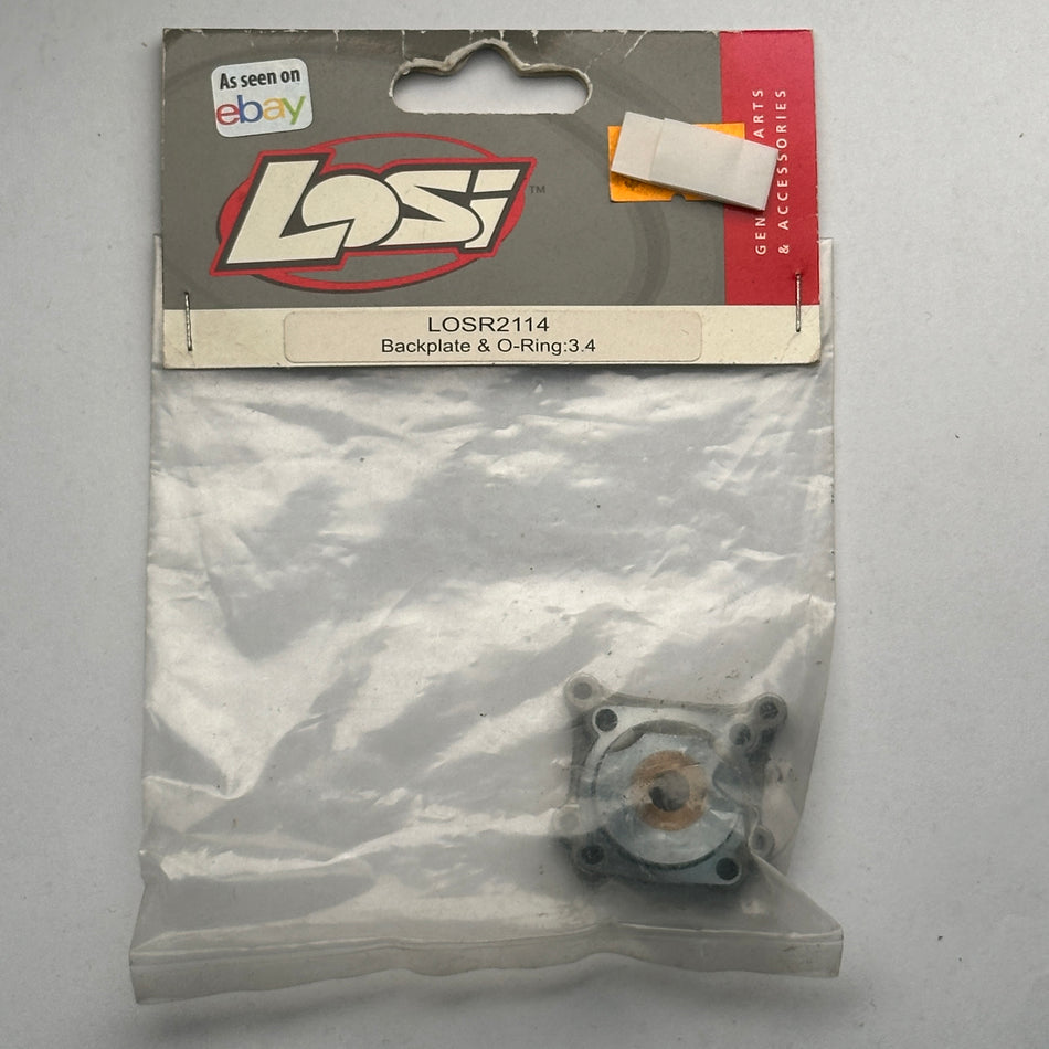 Losi LOSR2114 Backplate and O-ring 3.4 Nitro Part [Scratch & Dent]