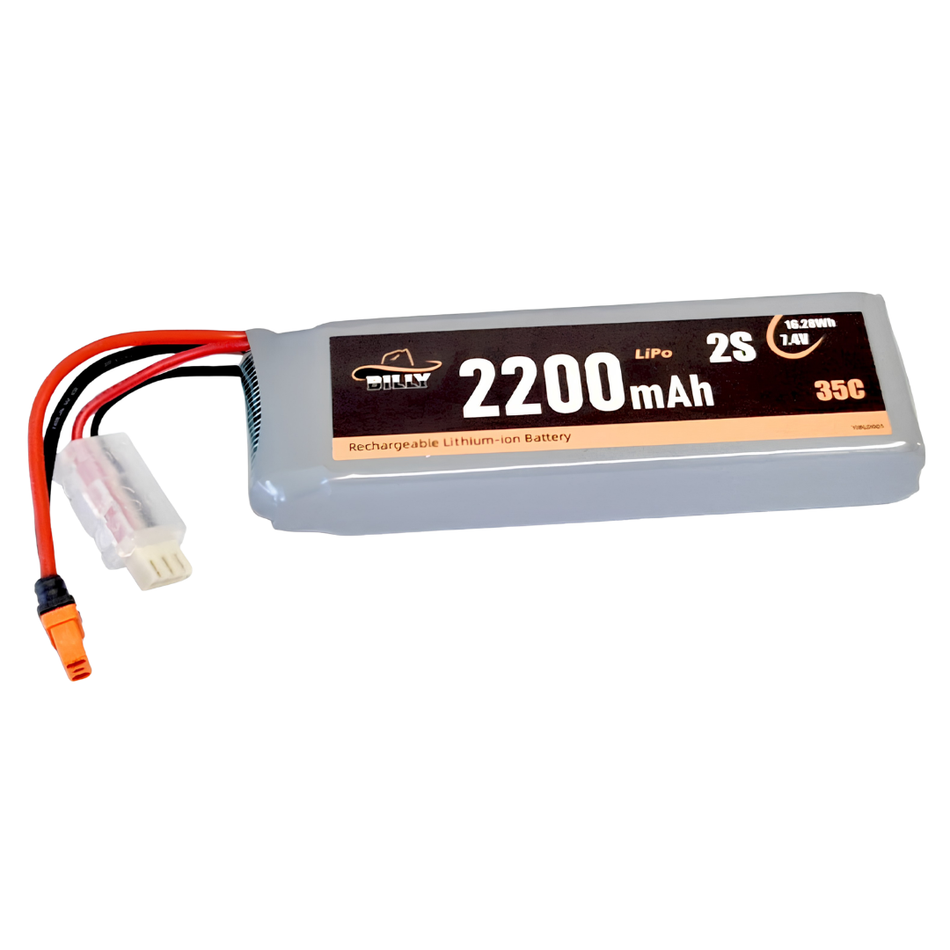 Billy RC 2200mAh 2S 7.4V 35C LiPo Battery IC2 Arrma Grom YJBLDO01