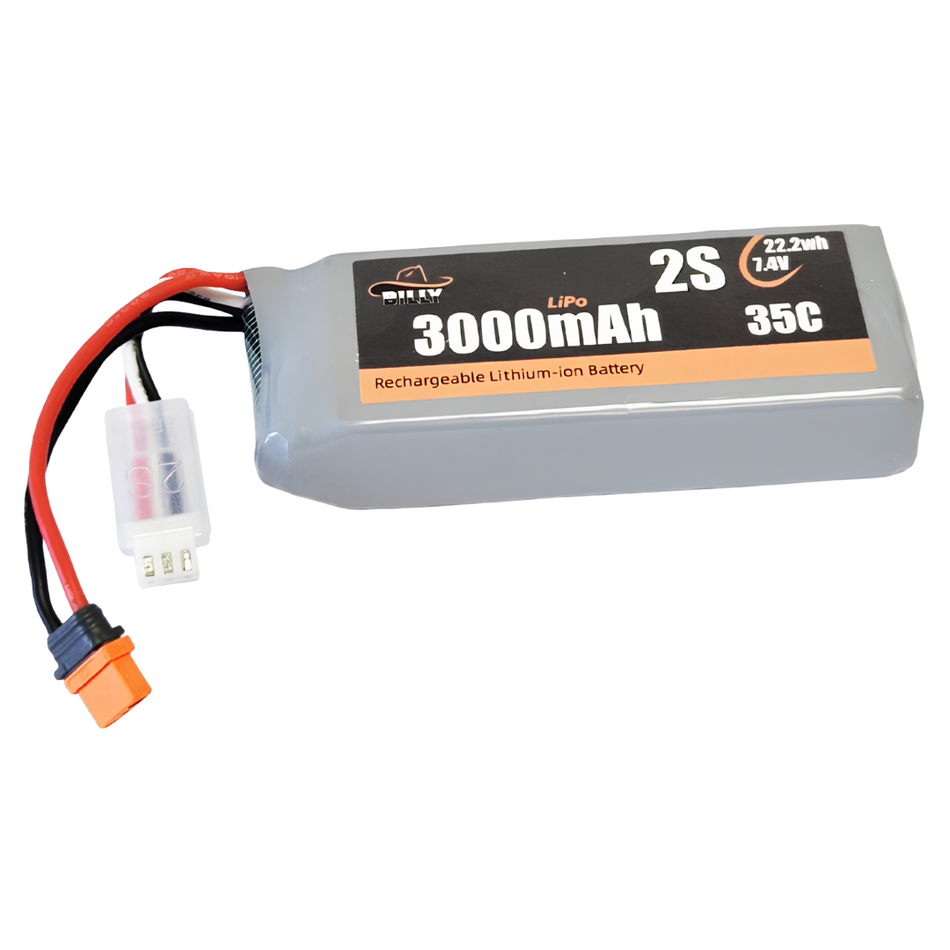 Billy RC 3000mAh 2S 7.4V 35C LiPo Battery IC2 Arrma Grom YJBLD014