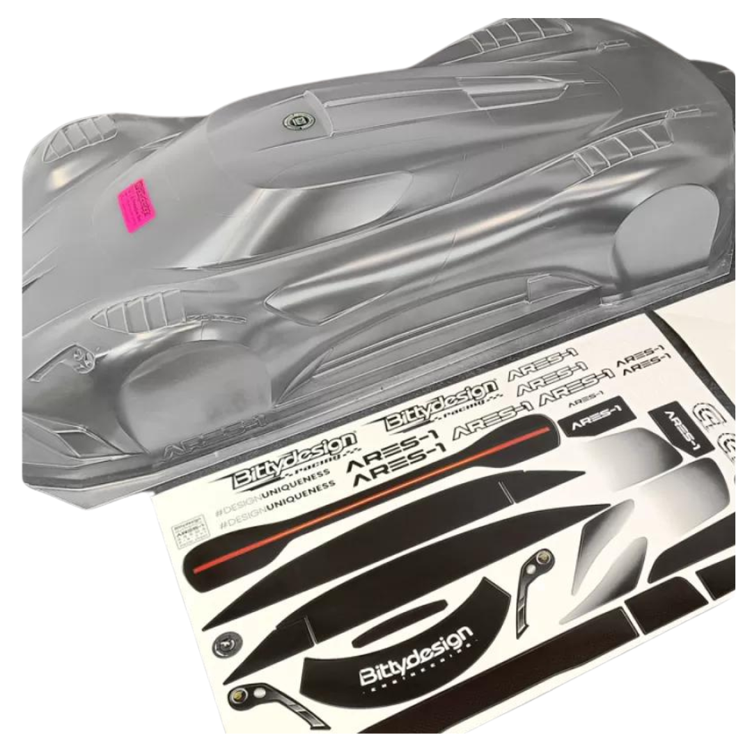 Body Shell Sticker Bitty Design Bittydesign Ares-1 1/7 Clear Body Shell, For Arrma Infraction/Limitles ...