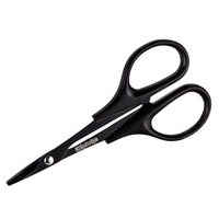 Bittydesign 5.5" Curved Tip Polycarbonate RC Body Scissors Black BDSS-37855-C