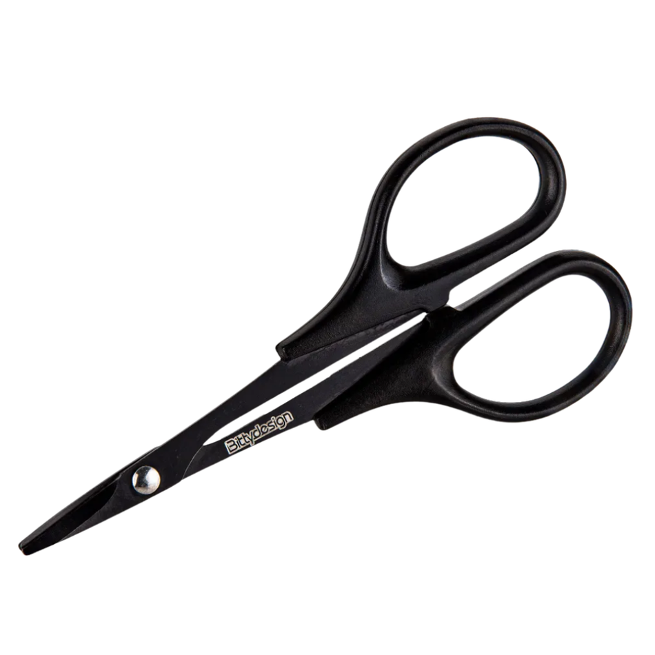 Bittydesign 5.5" Curved Tip Polycarbonate RC Body Scissors Black BDSS-37855-C