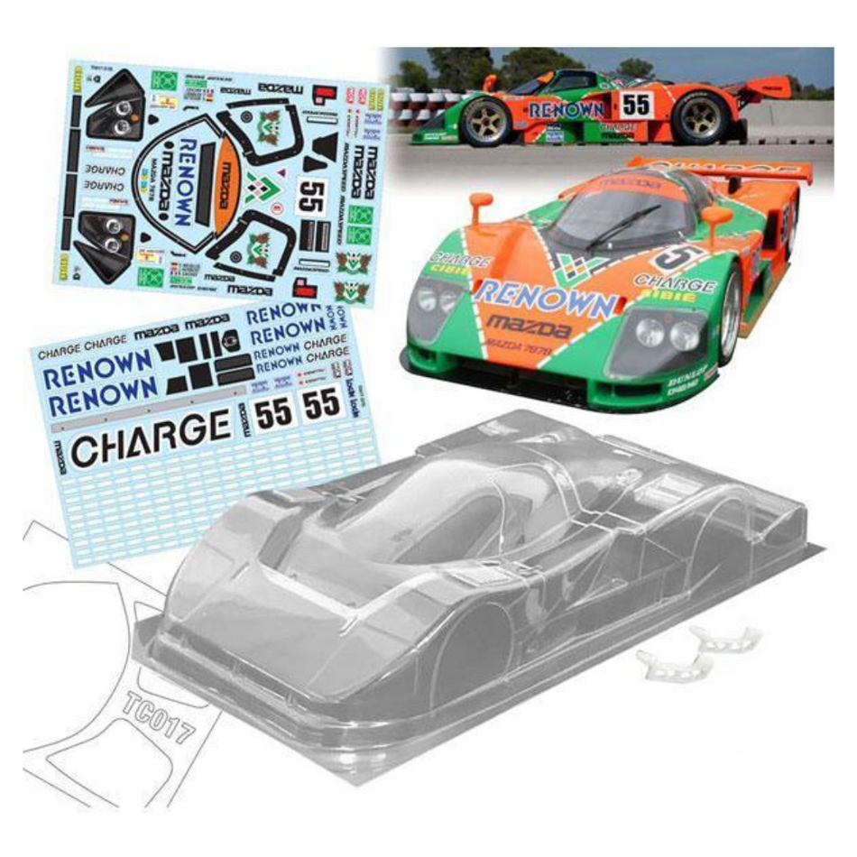 BodyWorx Mazda Renown 787B W/ Wing Clear 1/10 Body Shell BWX-N100