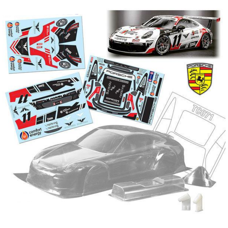 BodyWorx Porsche 911 RSR Clear 1/10 Clear Body Shell BWX-N113