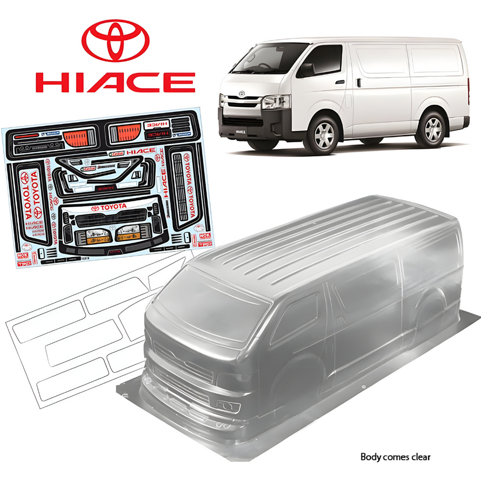 BodyWorx Toyota Hiace Van 1/10 RC Clear Body 190mm BWX-N090