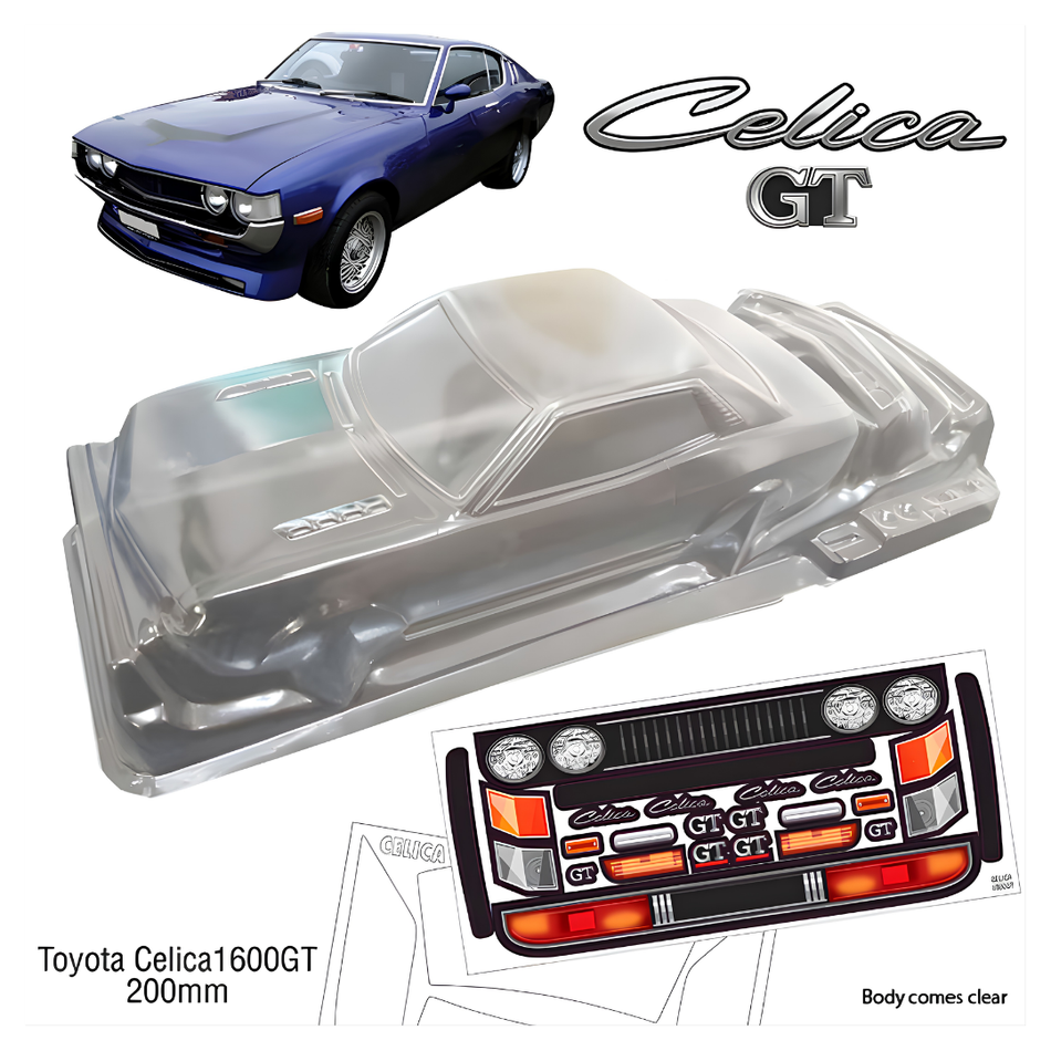 BodyWorx Toyota Celica 1600GT 1/10 Clear Body 195mm BWX-N044