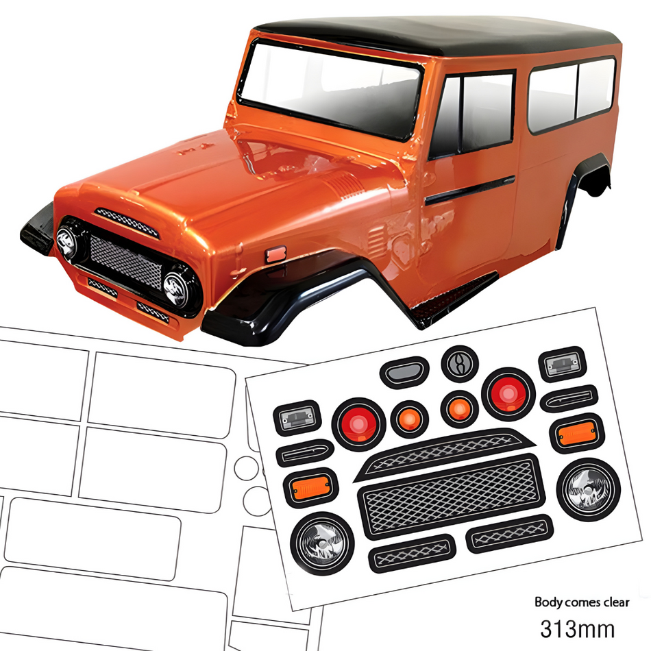 BodyWorx Toyota FJ Landcruiser 1970 1/10 Crawler Clear Body BWX-CB040