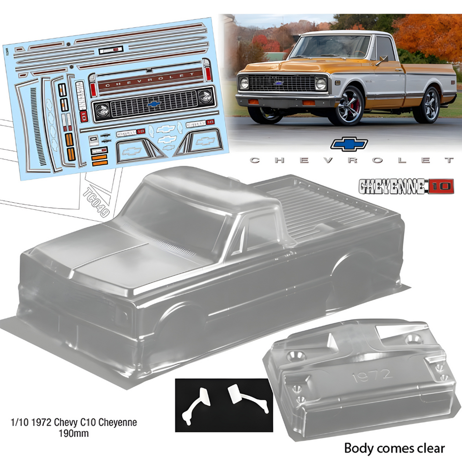 Bodyworx Chevy C10 Cheyenne 1927 1/10 RC Clear Body 190mm BWX-N123