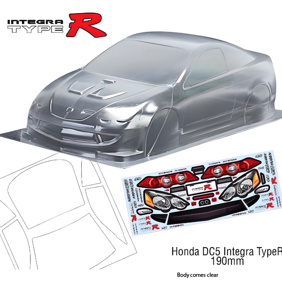 Bodyworx Integra DC5 Type R 1/10 RC Clear Body Shell 190mm BWX-N131